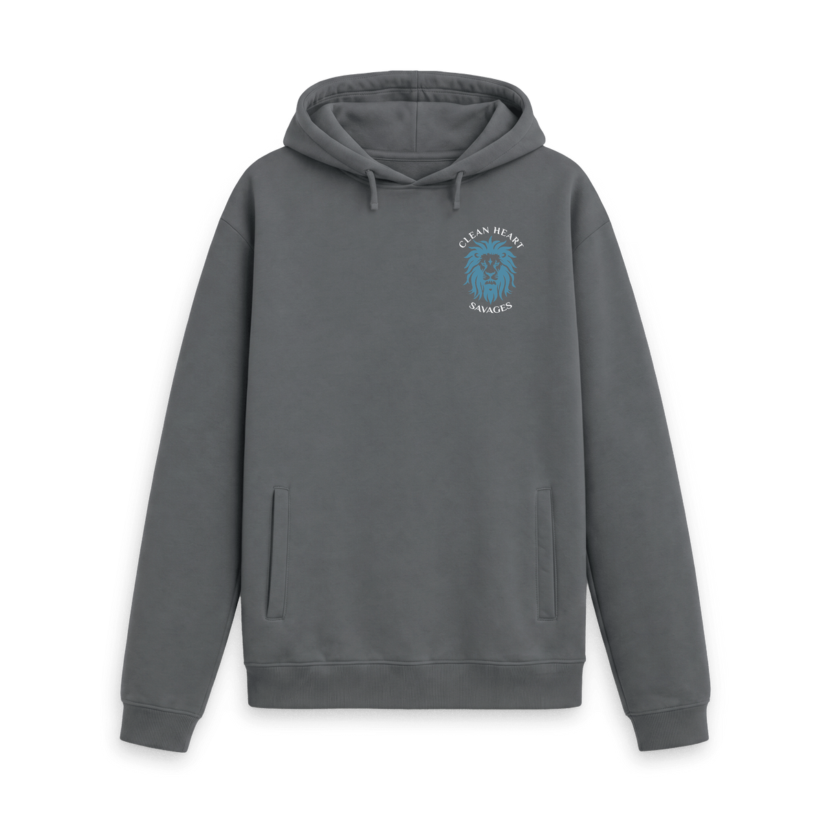 Slate Grey Printed Hoody Front