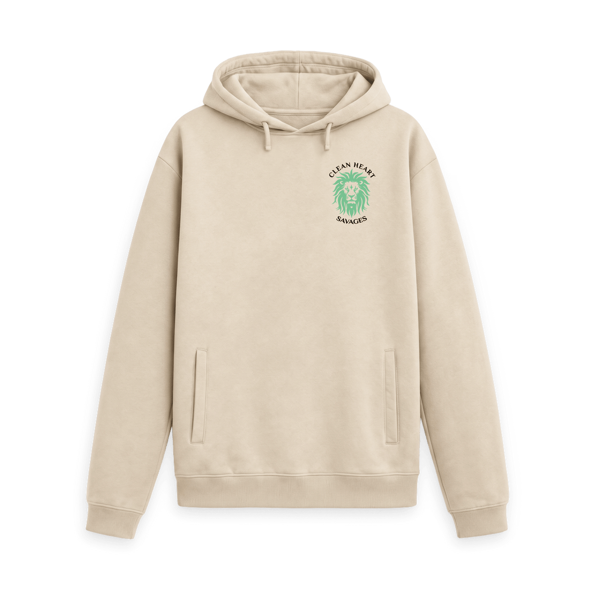 Oat Printed Hoody Front