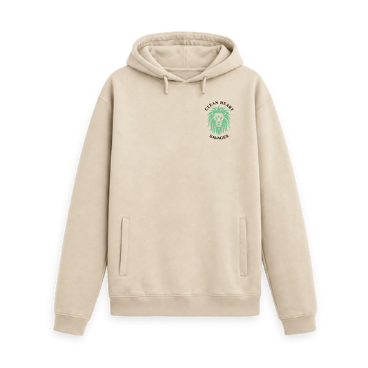 Oat Printed Hoody Front