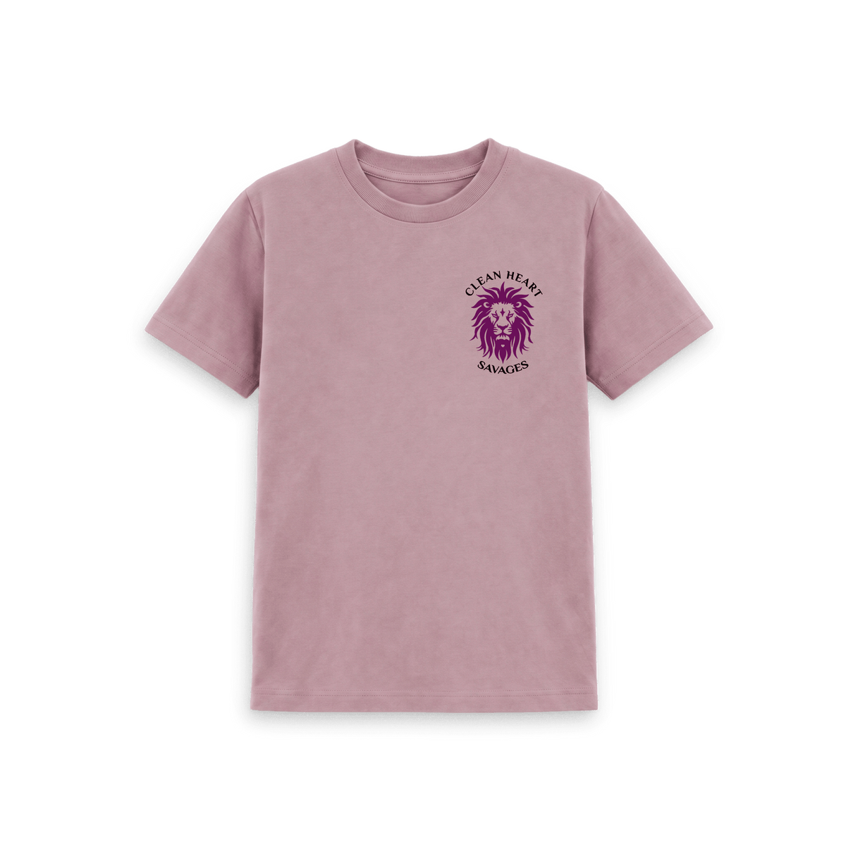 Mauve Printed Kids T-Shirt Front