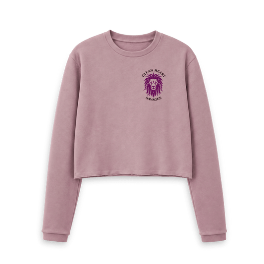 Mauve Printed Boxy Jumpers Front