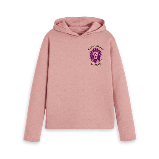 Sunset Pink Recycled Hoody Front