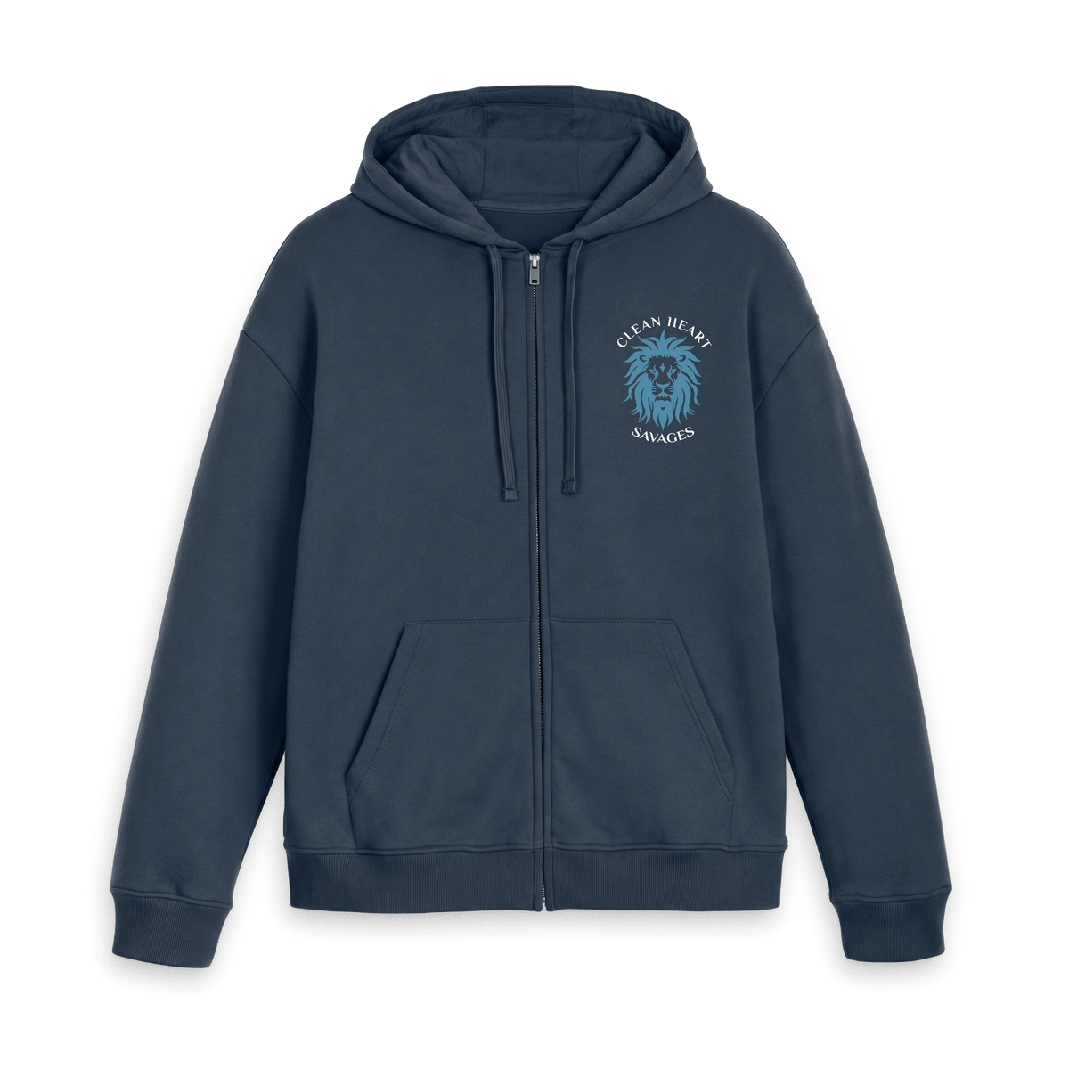 Navy Zip hoody Front