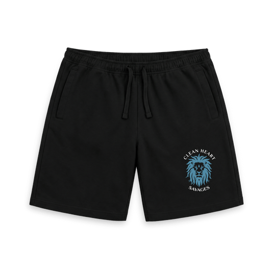 Black Printed Mens Shorts Front