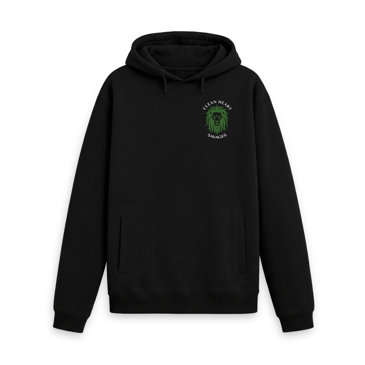 Black Printed Hoody Front
