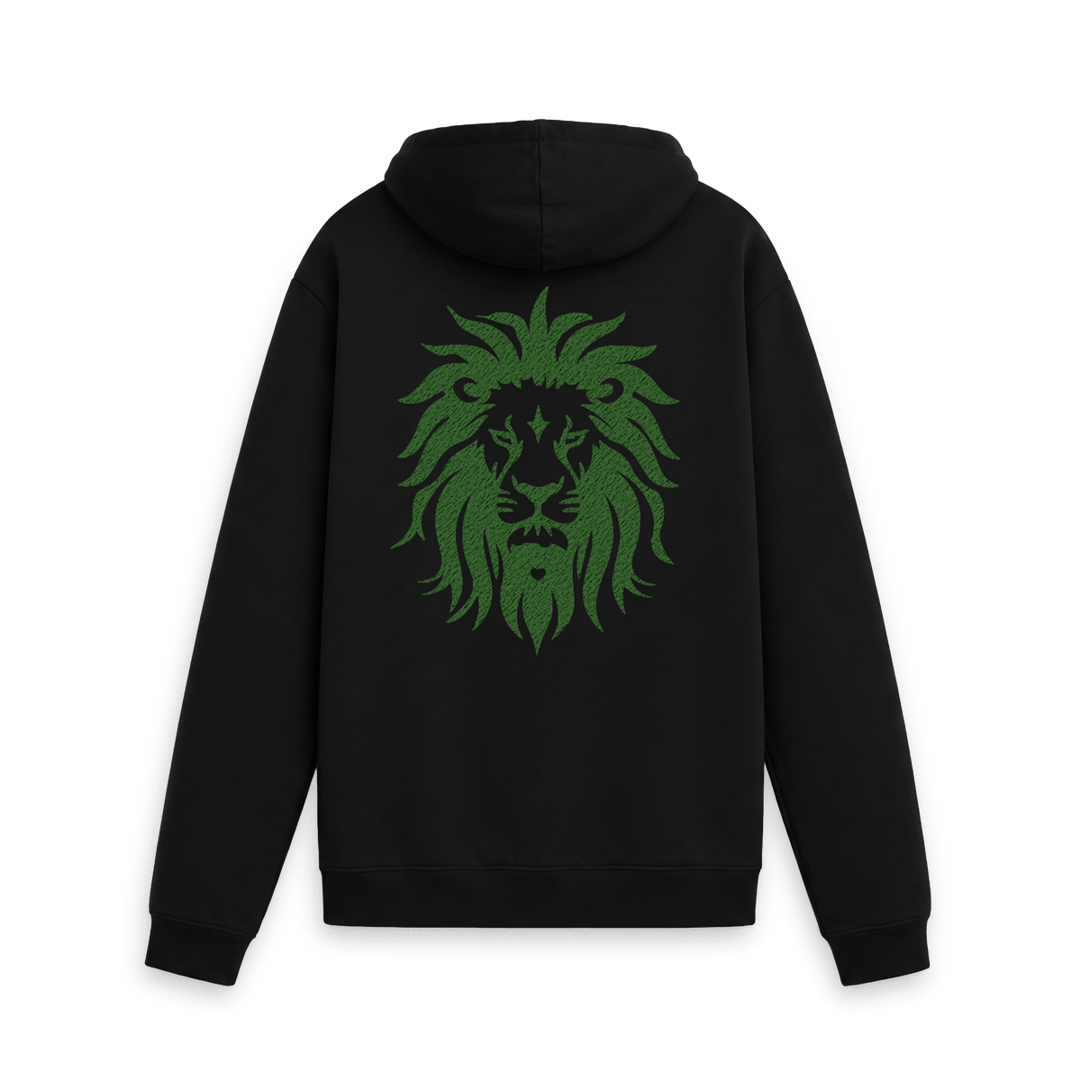 Black Printed Hoody Back