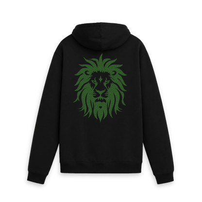 Black Printed Hoody Back