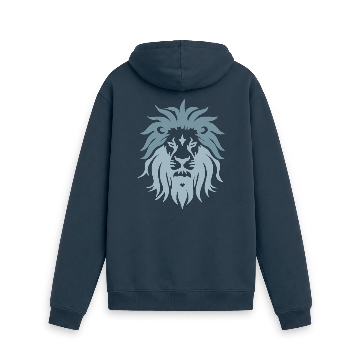 Navy Printed Hoody Back