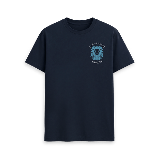Navy Blue Printed T-shirt Front