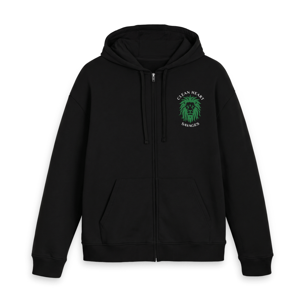 Black Zip hoody Front